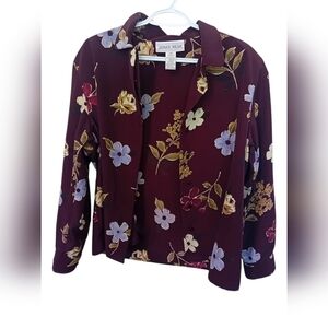 Vintage 90s Jones Wear Buttton Down Shoulder Pad Business Professional Size 12‎